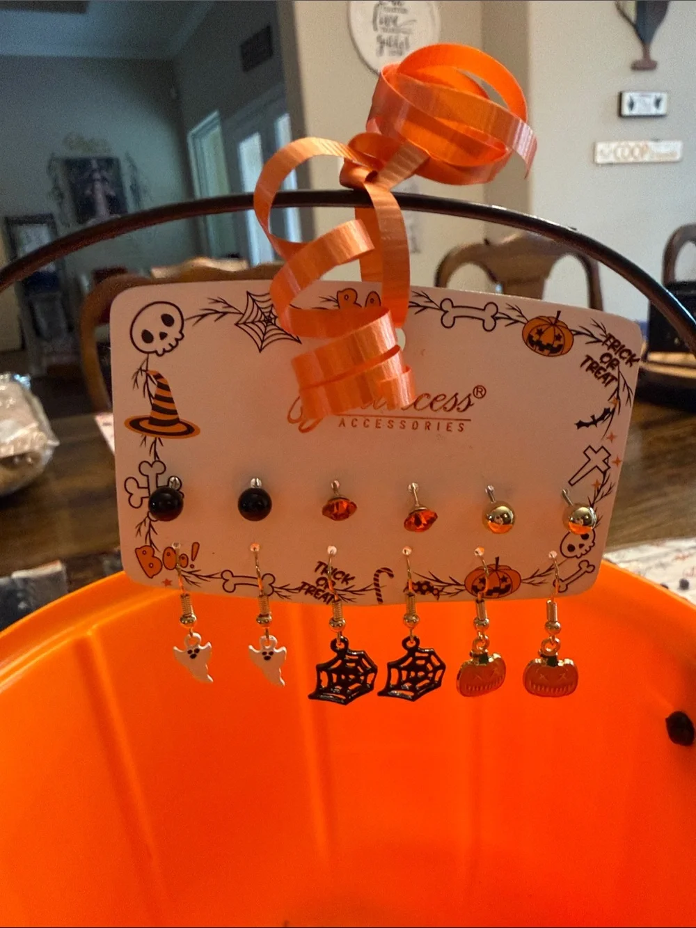 Princess Accessories Kids Halloween 6-Pair Stud/Dangle Earrings Set